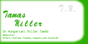 tamas miller business card